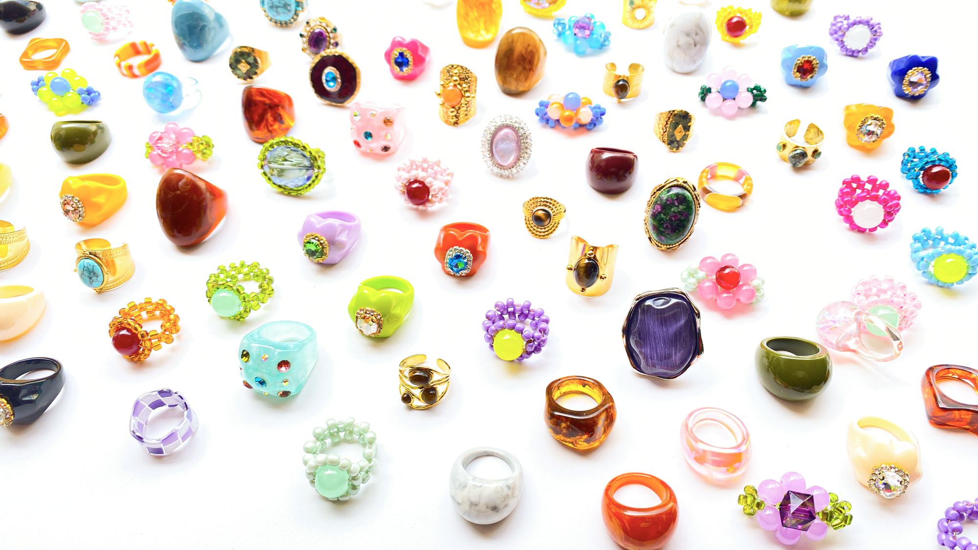 Colección de anillos statement de Cósmicas